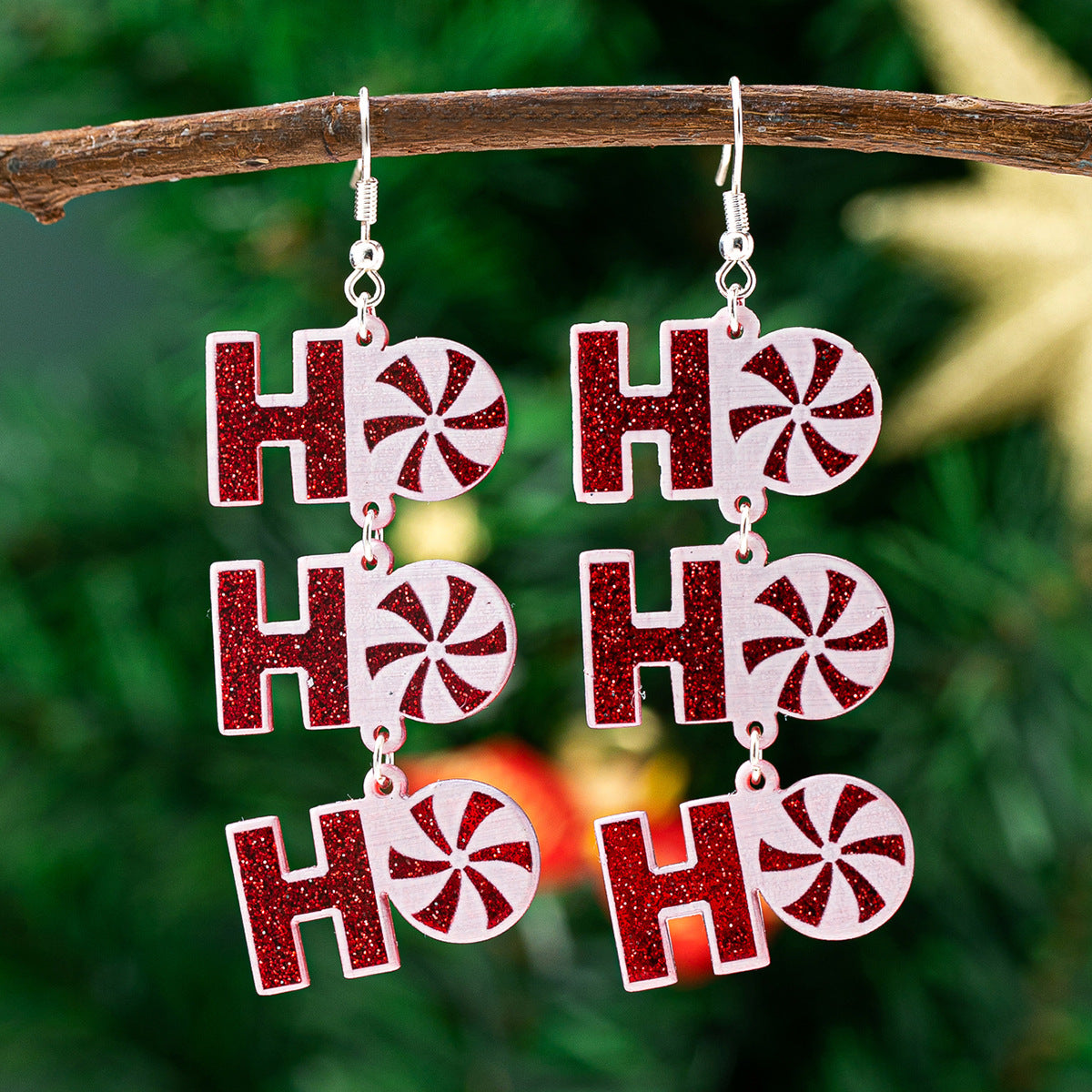 Wholesale Christmas tree gingerbread man  Acrylic Earrings