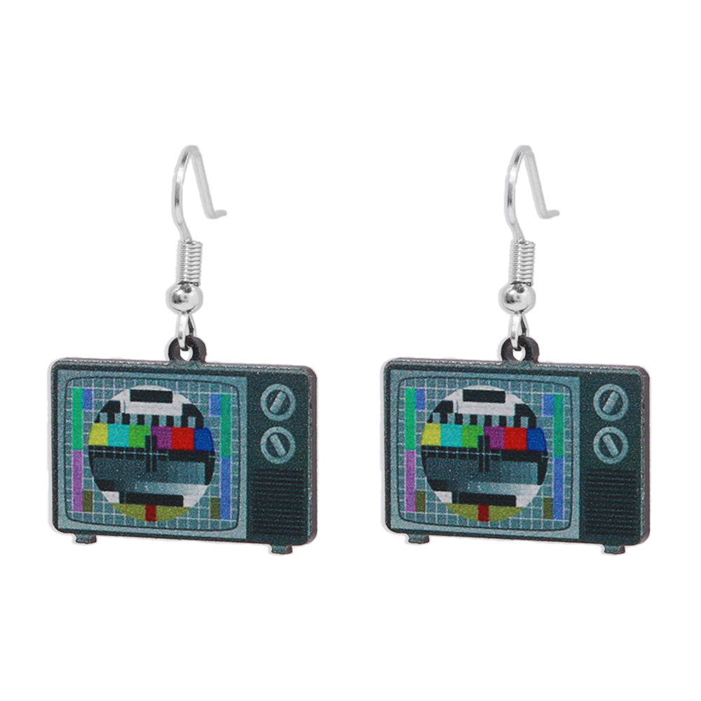 Wholesale Vintage Acrylic TV Earrings