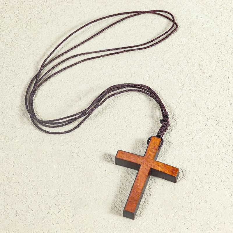 Wholesale  Cross Necklace Coffee-Colored Necklace