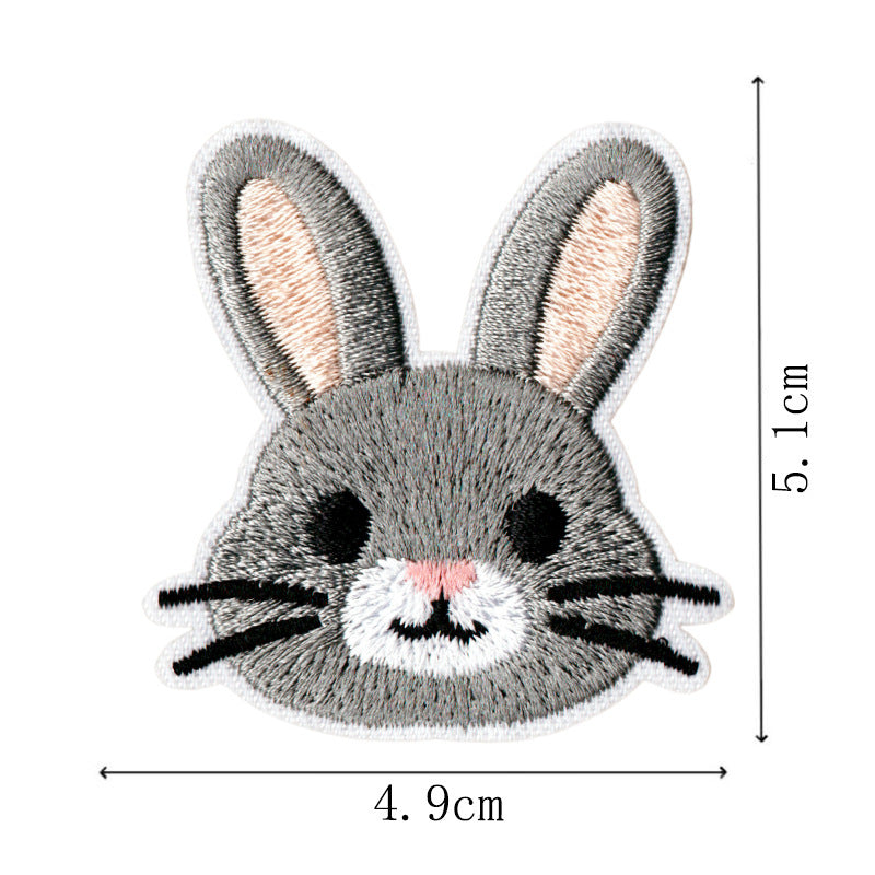 Wholesale Stylish Rabbit Bow Embroidered Patches 9 Pack Heat Activated DIY Clothing Repair Accessory