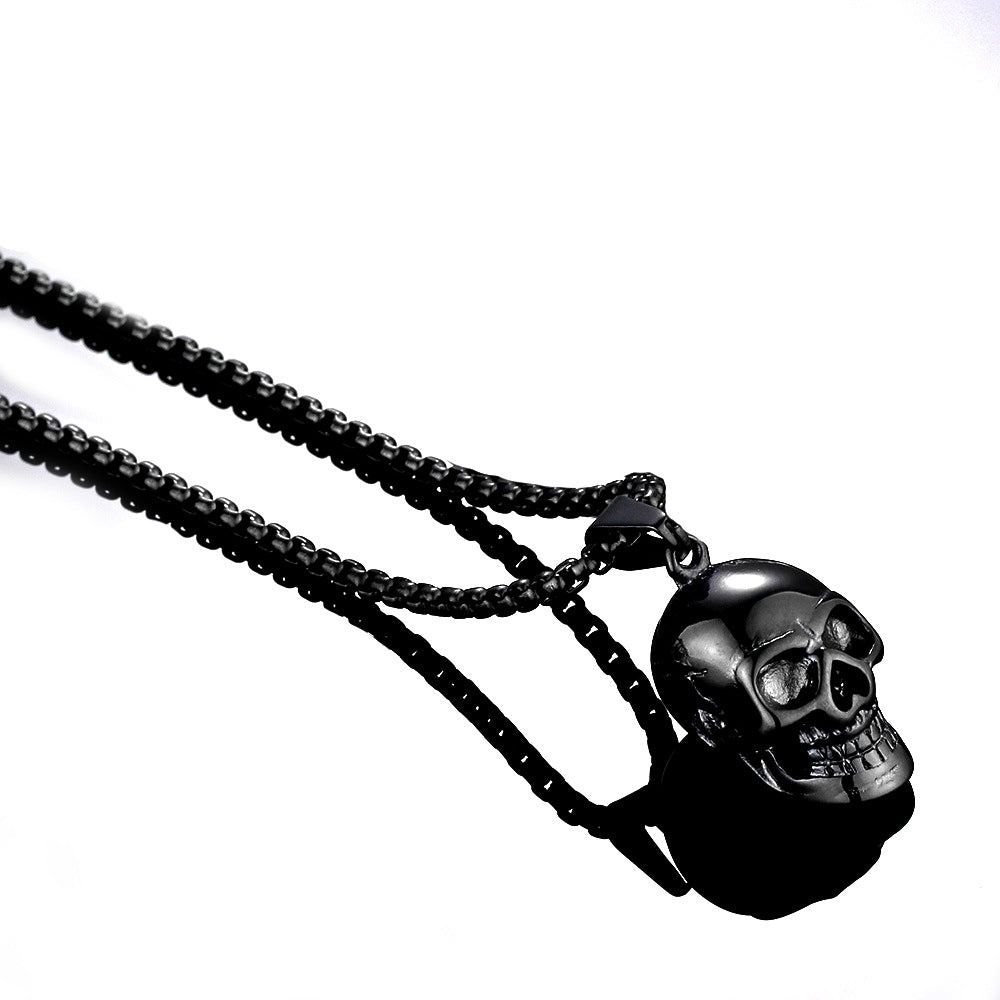 Wholesale Oversized Skull Pendant Necklace For Men Trendy Fashion Jewelry Accessory  Party Gift