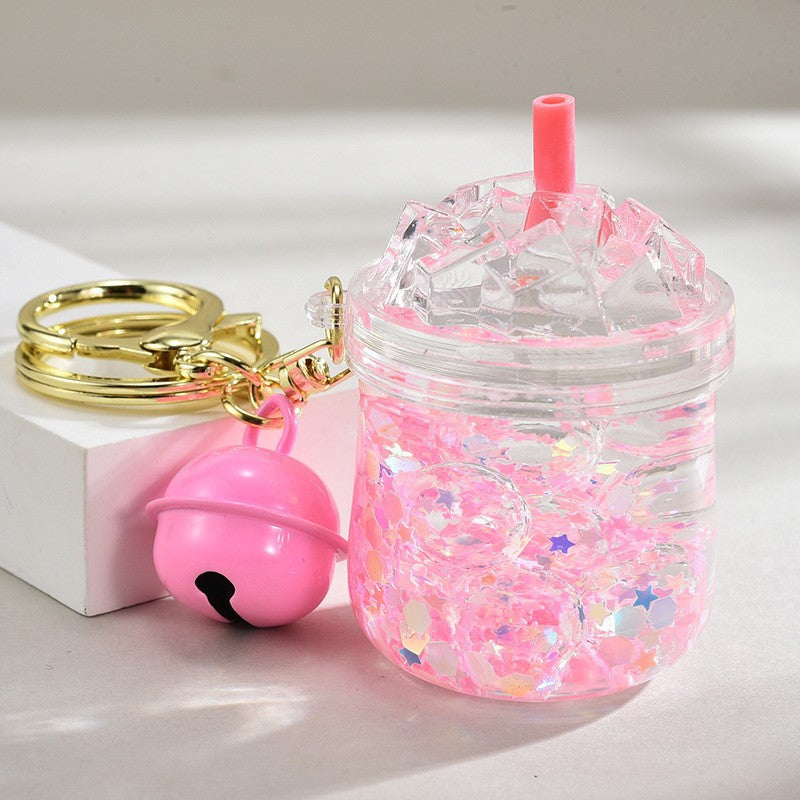 Wholesale Acrylic Oil-Filled Pendant Luminous Iceberg Cup Keychain