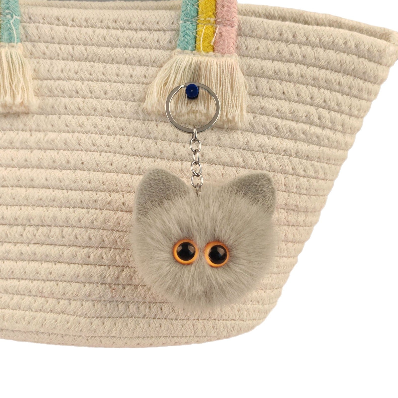 Wholesale  Kitten cartoon fur ball keychain