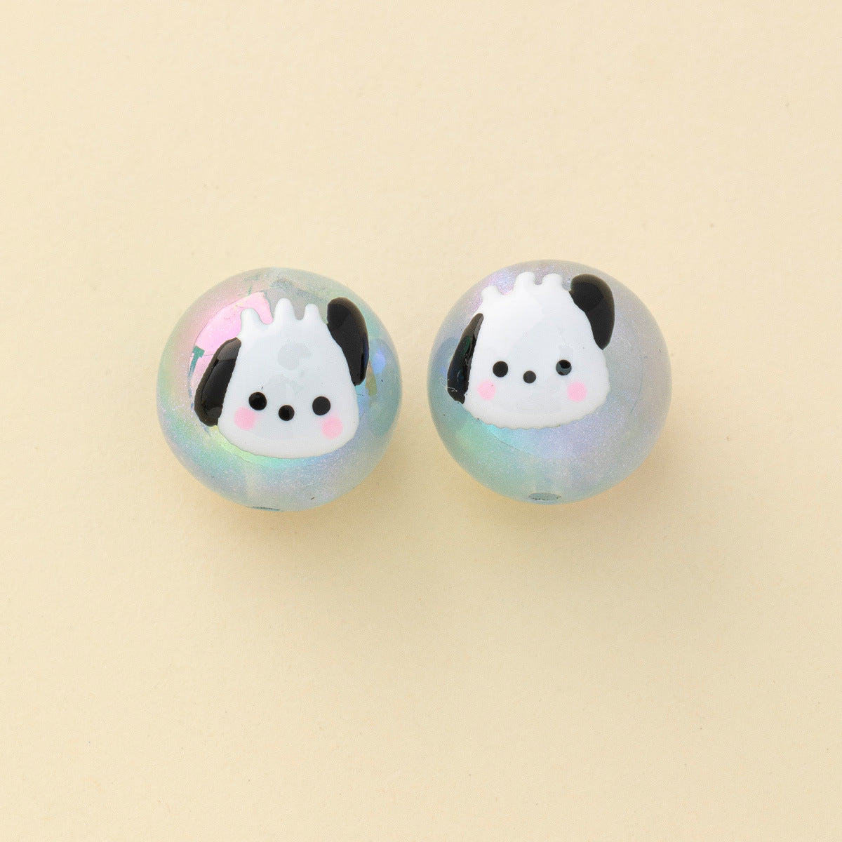 Wholesale 100pcs Mermaid Starry Drip Oil Painted Beads