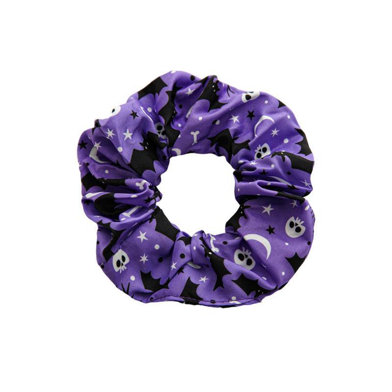 Wholesale of Halloween Skeleton Women's Fabric Hair Scrunchies