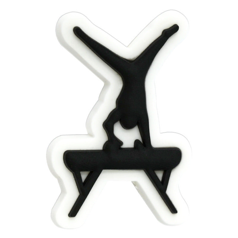 Wholesale Random 100pcs Gymnastics Series Ballpoint Pen Accessories  Beads Focal Beads