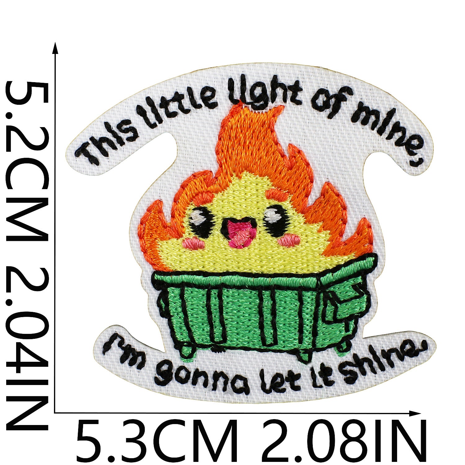 Wholesale Embroidered Polyester Patch Cartoon Box Flame English Letters Clothing Decorative Accent