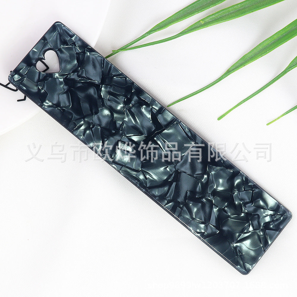 Wholesale 10pcs Texture acrylic peach heart hanging rope bookmark