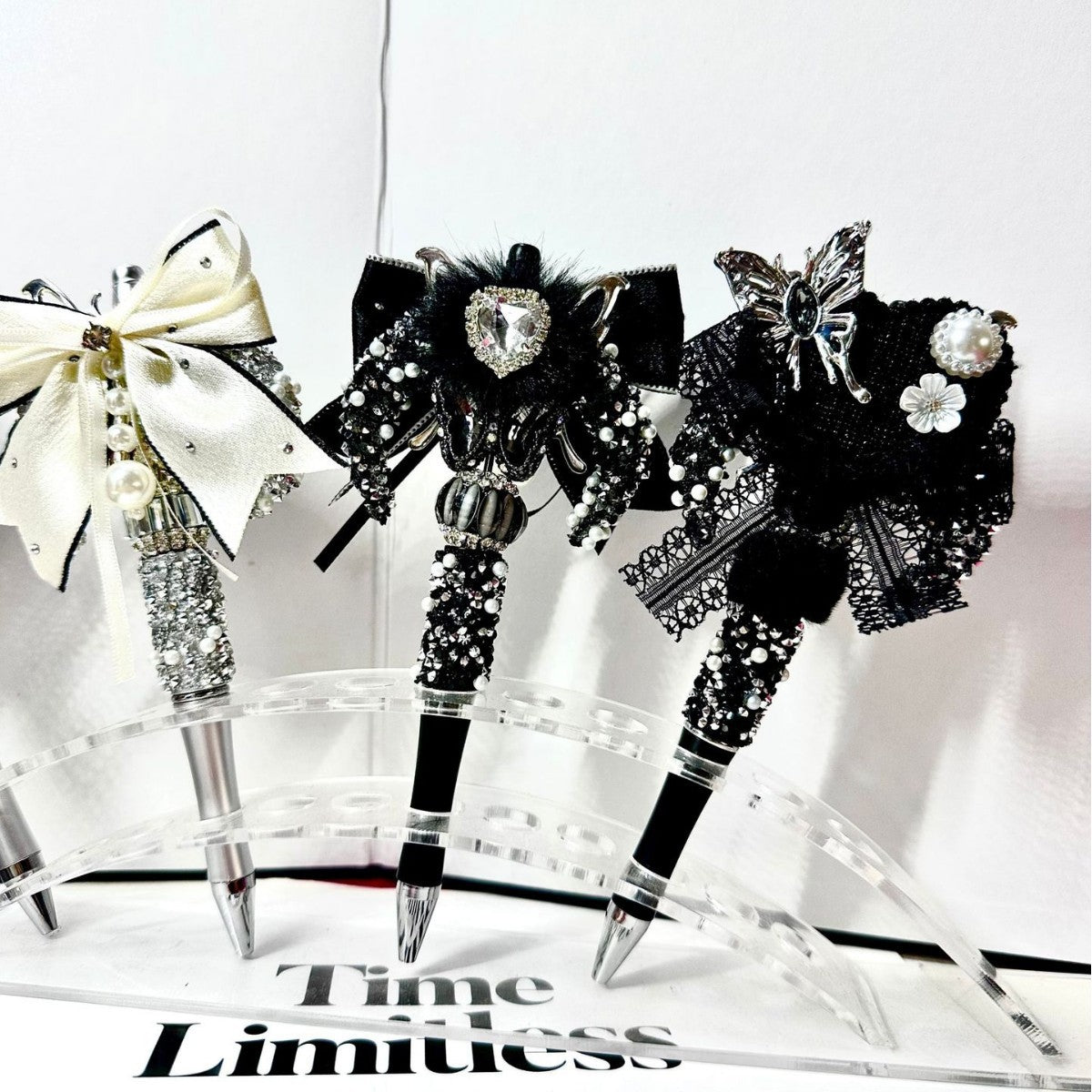 Wholesale Heavy Industry Dark Style Bow Moon Bead Pen DIY Accessories Beads