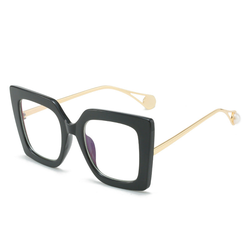Wholesale PC Full Frame Square Two-color Glasses