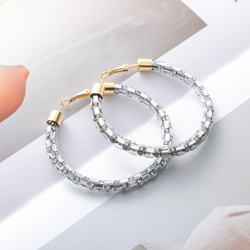 Wholesale Christmas and Independence Day Gradient Color Earrings