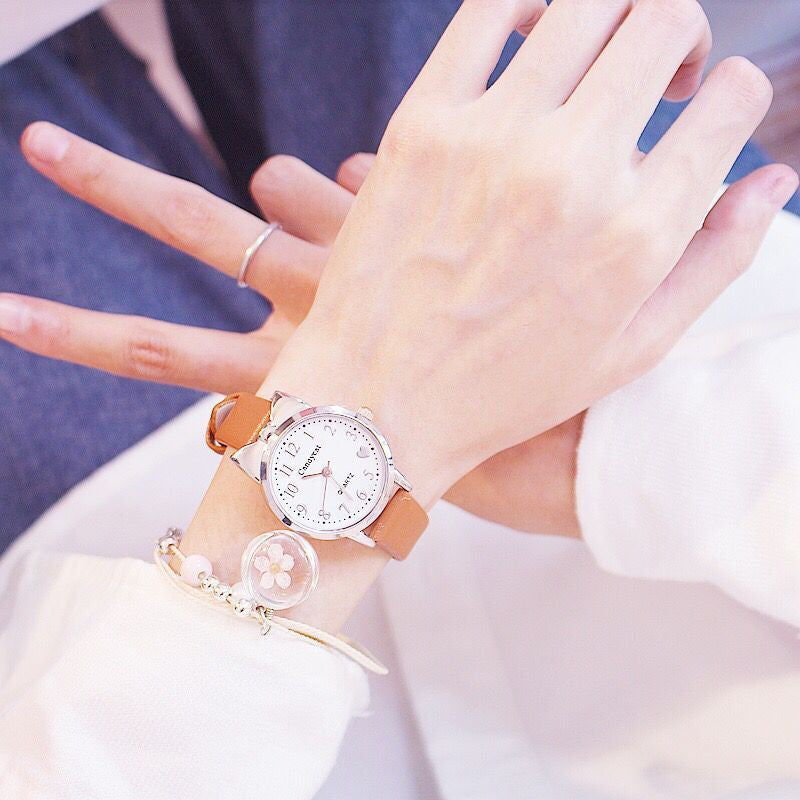 Wholesale Cute Girl Pointer Leather Watch