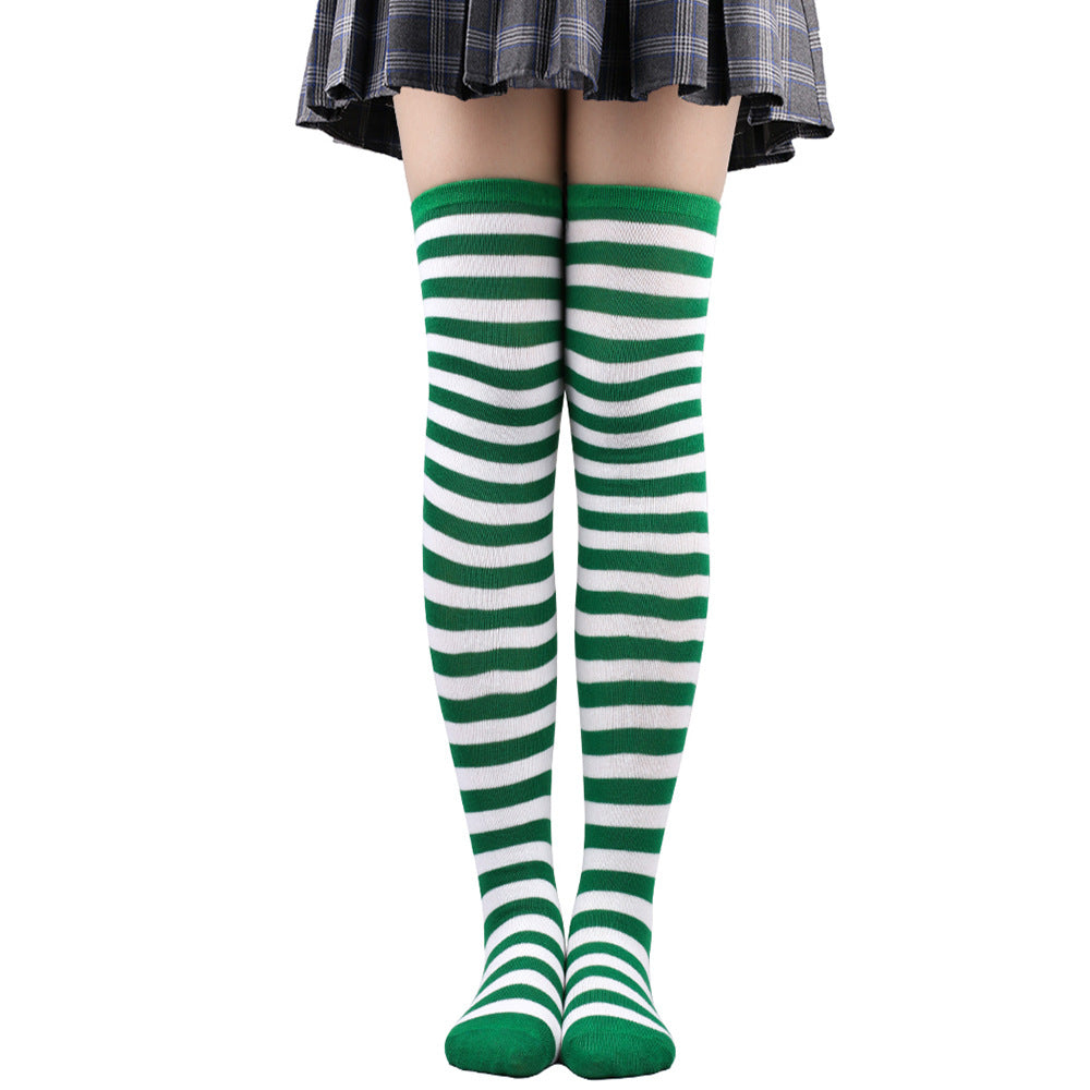 Wholesale Halloween Zebra Over-the-Knee Striped Socks