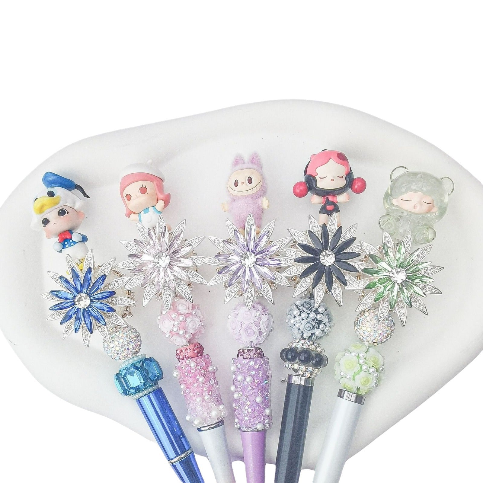 Wholesale 5pcs Tide double-sided spinning sunflower Acrylic Beads