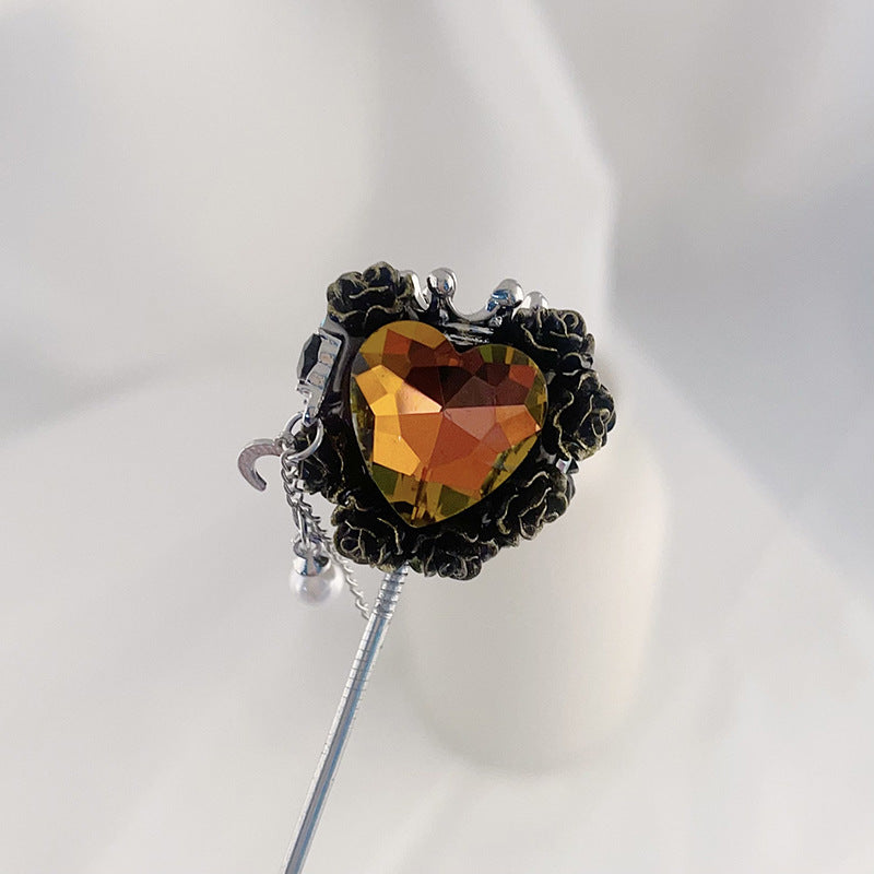 Wholesale Heart-shaped Rose Soft Clay Straight Hole Beads