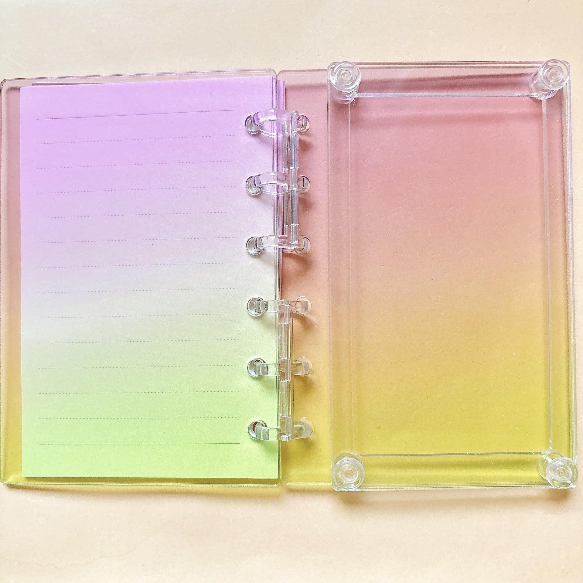 Wholesale Color gradient shake acrylic notebook explosions exquisite loose-leaf  A7A5