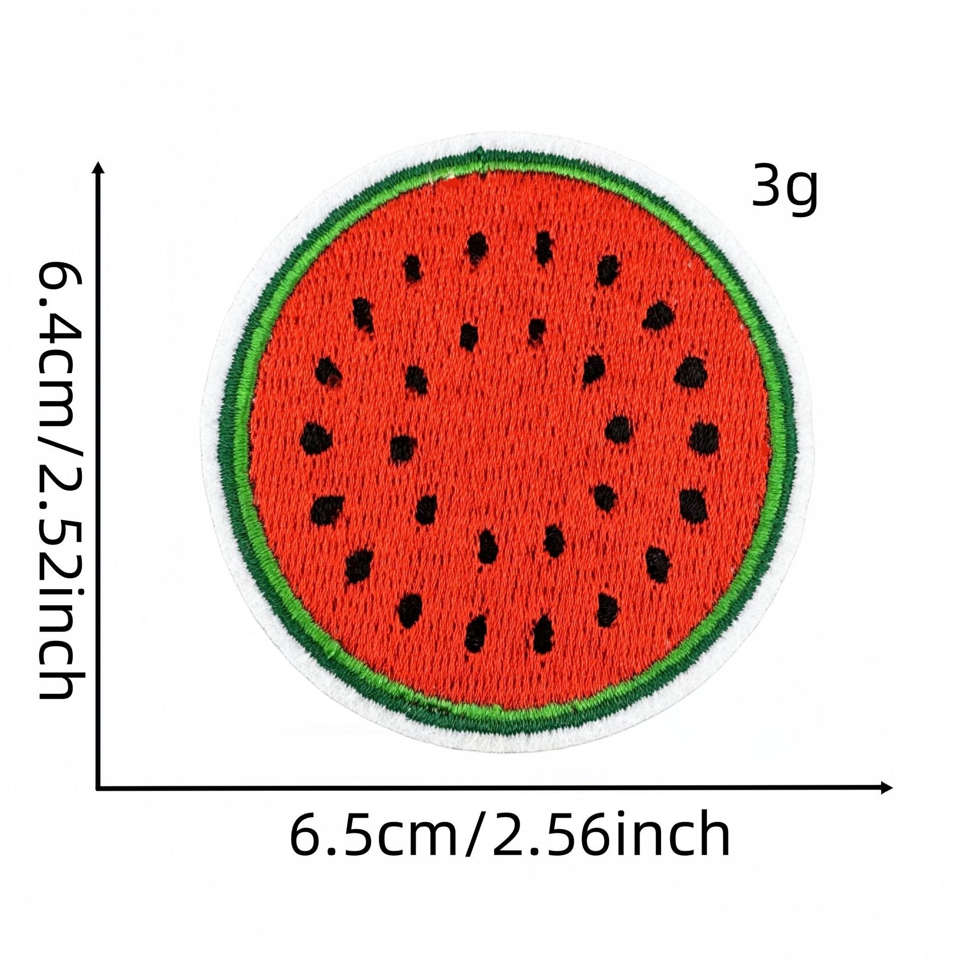 Wholesale Cartoon Watermelon Embroidered Patch Iron On DIY Fabric Sticker For Clothing And Bag Repair