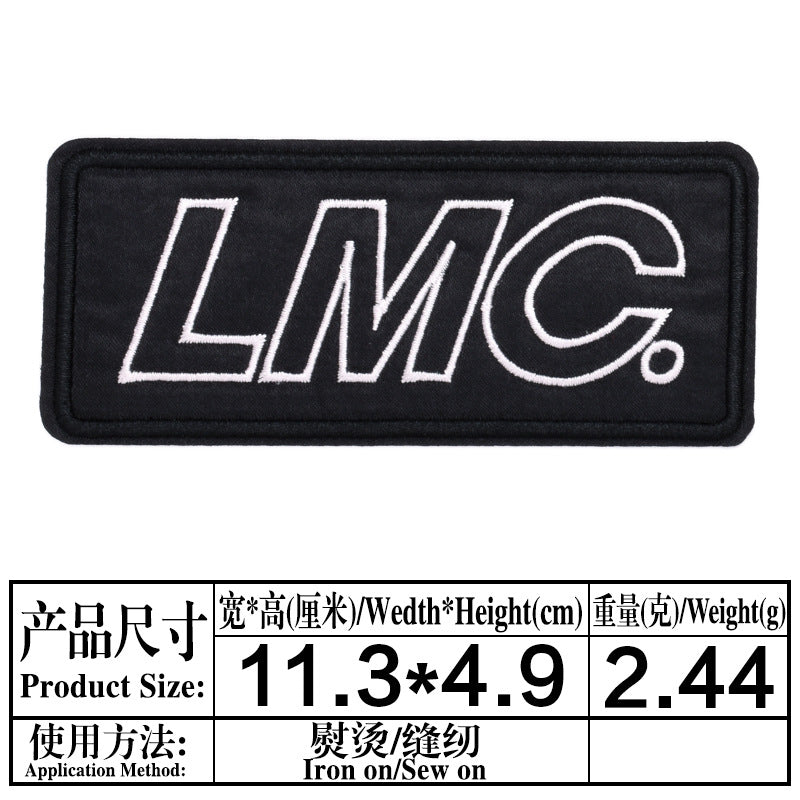 Wholesale Trendy Embroidered Letter Patches Set Of 4 Black Twill Badges For Clothing Decorative Resale Accessory