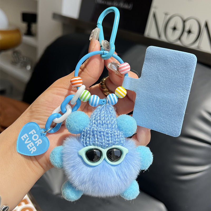 Wholesale Wholesale cute Rex rabbit fur briquettes bag pendants