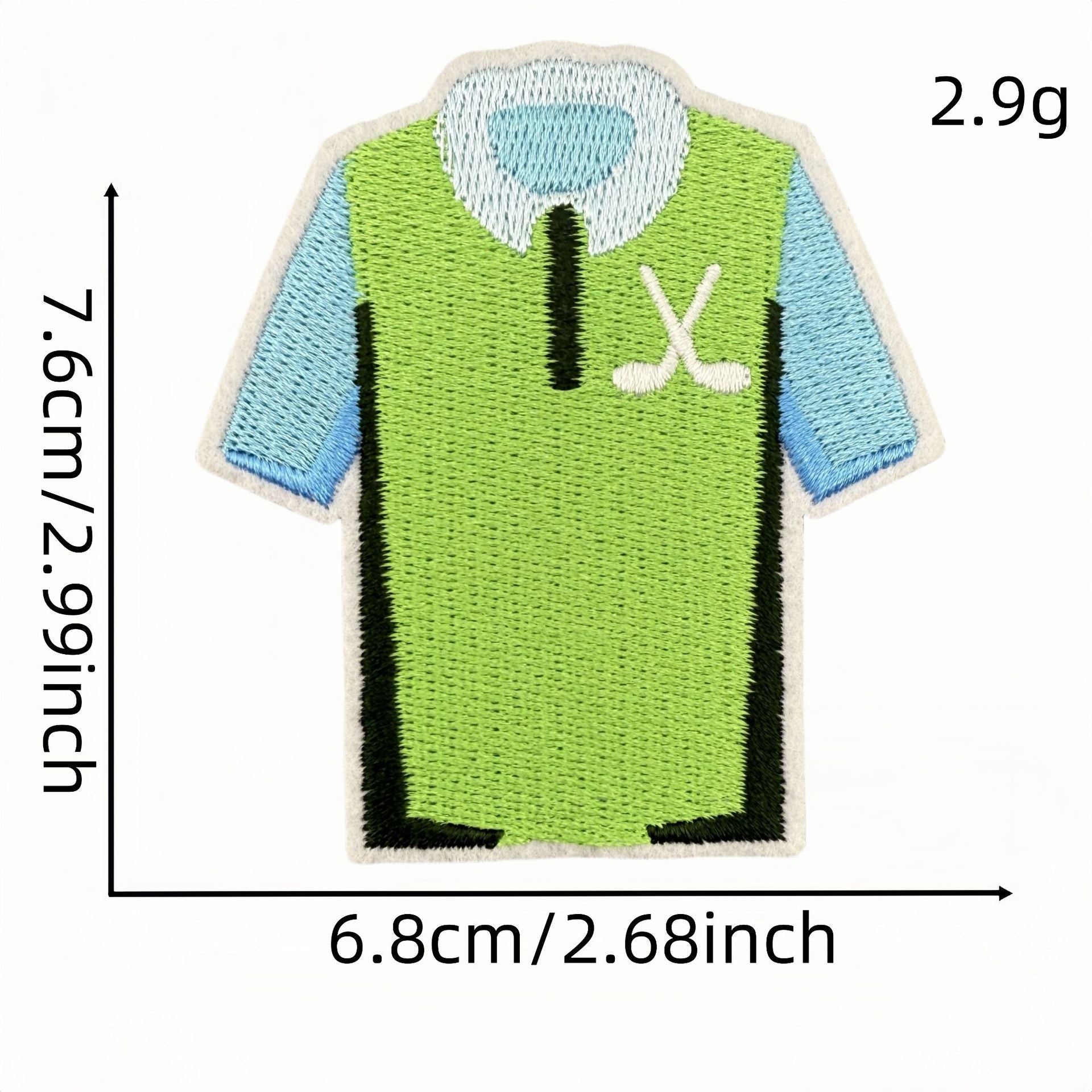 Wholesale Cartoon Golf Embroidered Iron On Patch Green Decorative Cloth Patch For Clothing Bags And DIY Crafts
