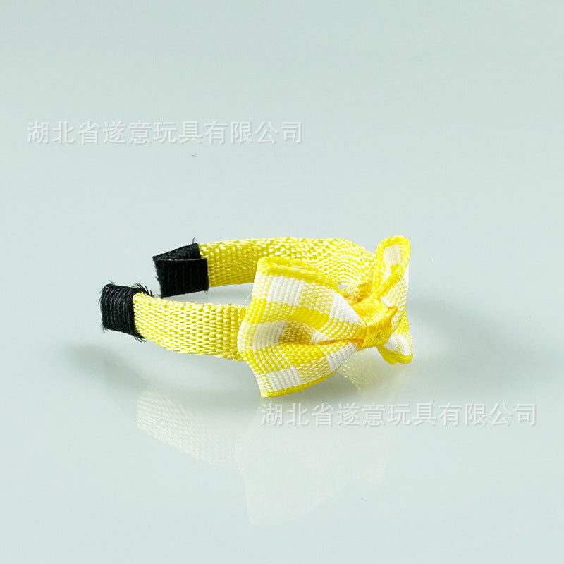 Wholesale 1:12 dollhouse dollhouse Accessories ob11 Handmade diy Dressing Scene Headband Hairband Pearl Hairpin