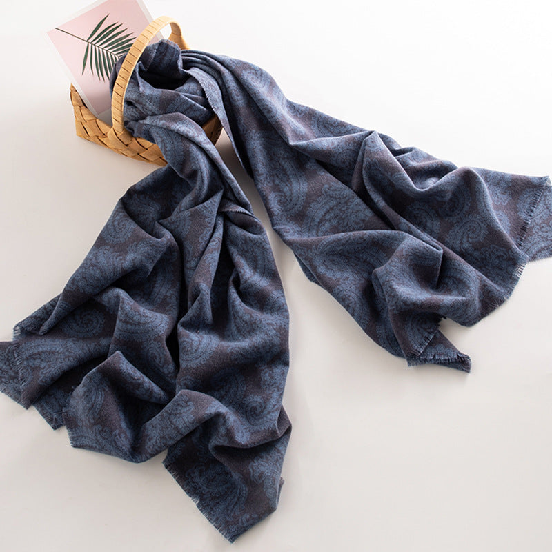 Wholesale Winter Temperament Imitation Cashmere Retro Versatile and Thick Velvet Warm Scarf