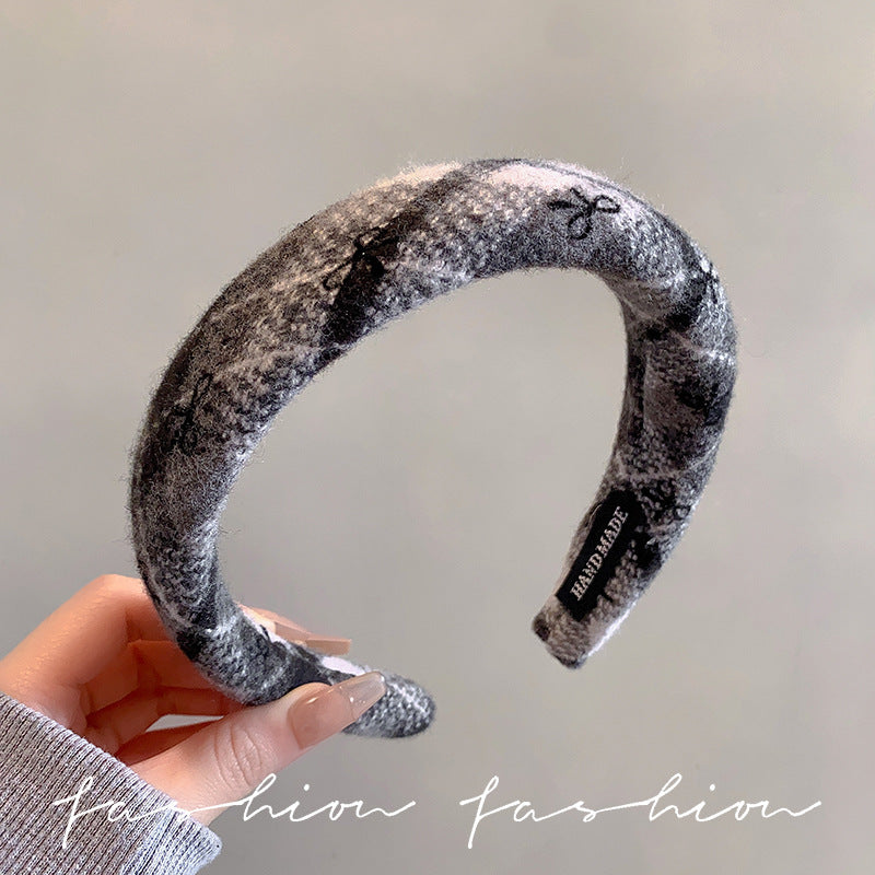 Wholesale Grey wide bow headband