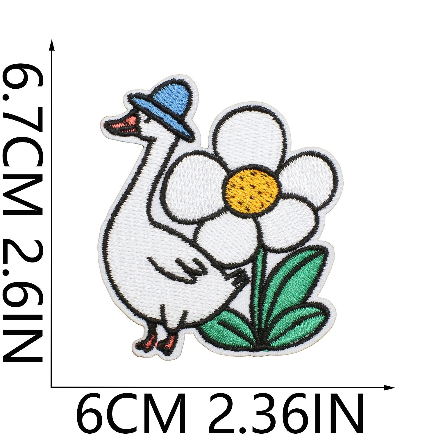 Wholesale Cute duck embroidered patch for children's clothes