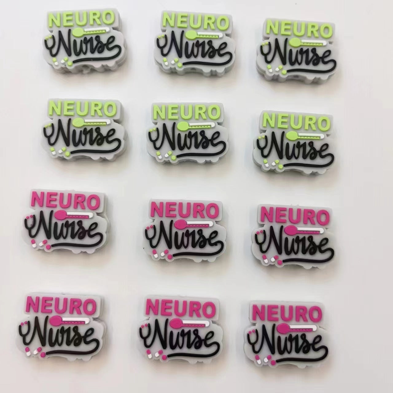 Wholesale 10PCS Doctor Letters Silicone Cartoon Beads