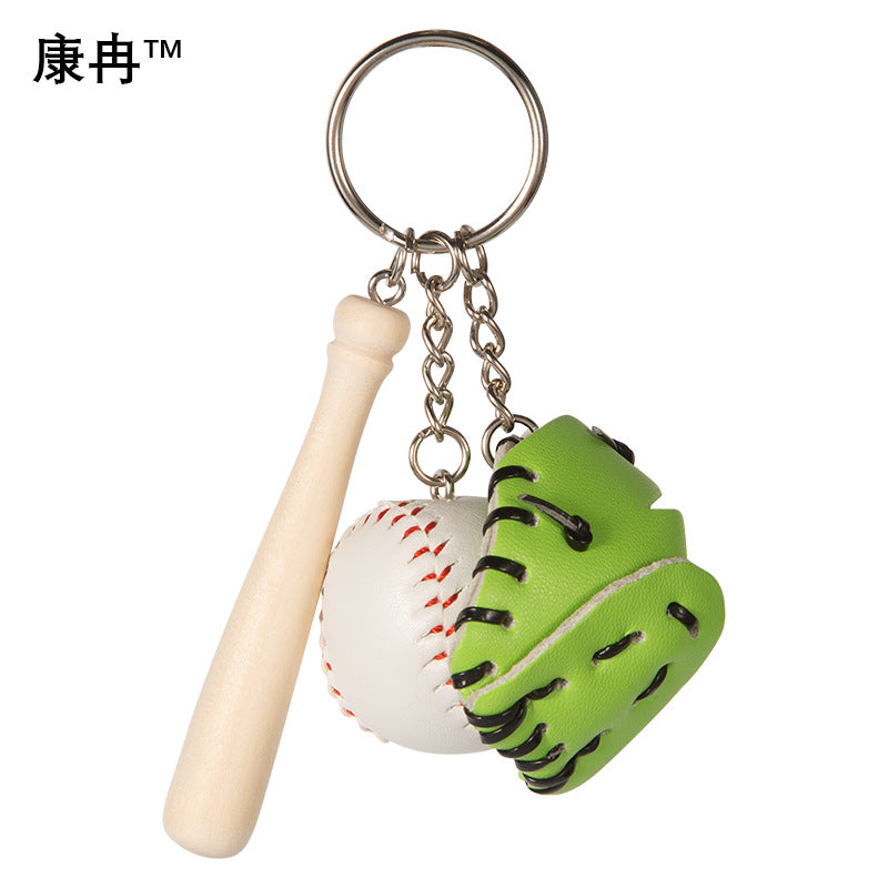 Wholesale Mini Cross-border Explosions Baseball Keychain Bag Pendant Softball Gloves Softball Baseball Pendant