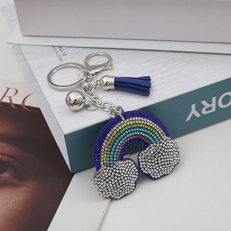 Wholesale Creative Rainbow Hot Diamond Keychain