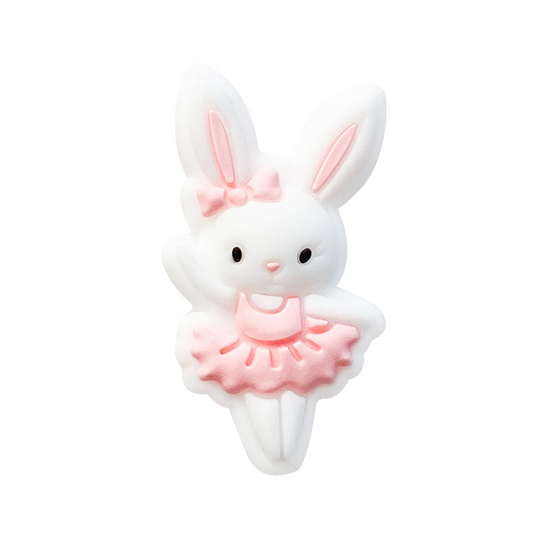 Wholesale 10pcs Creative Bunny Beads DIY Focal Beads