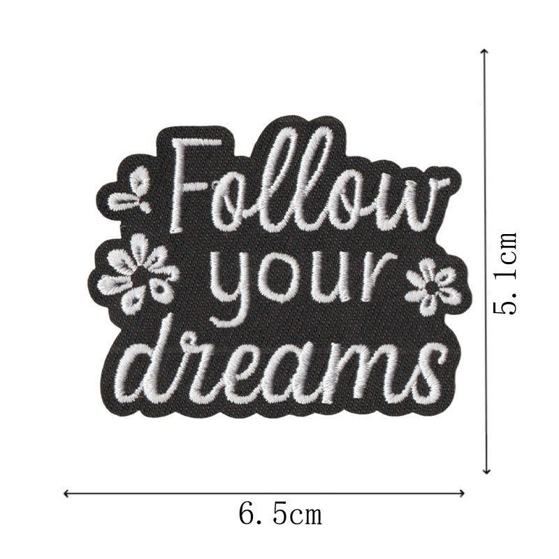 Wholesale Trendy Letter Embroidered Iron On Patches Set Of 9 Stylish DIY Craft Supply For ets Bags Towels