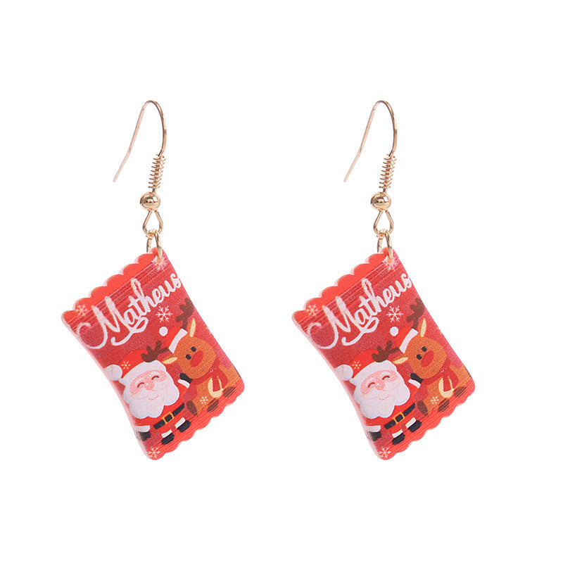 Wholesale Christmas Series Candy Earrings