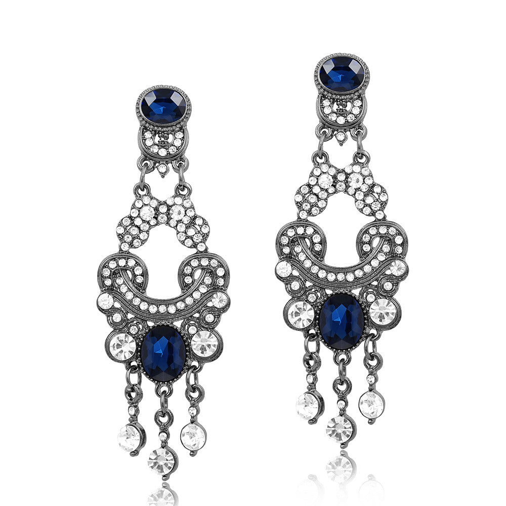 Pendientes de banquete de Tassel de diamante larga y larga al por mayor