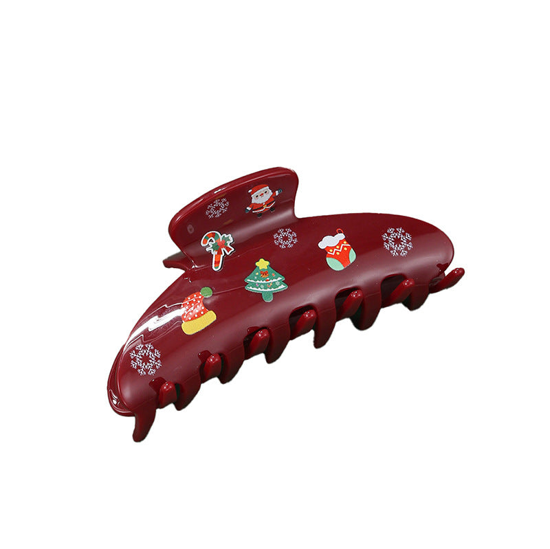 Wholesale Christmas Print Series Acrylic Hair Clips