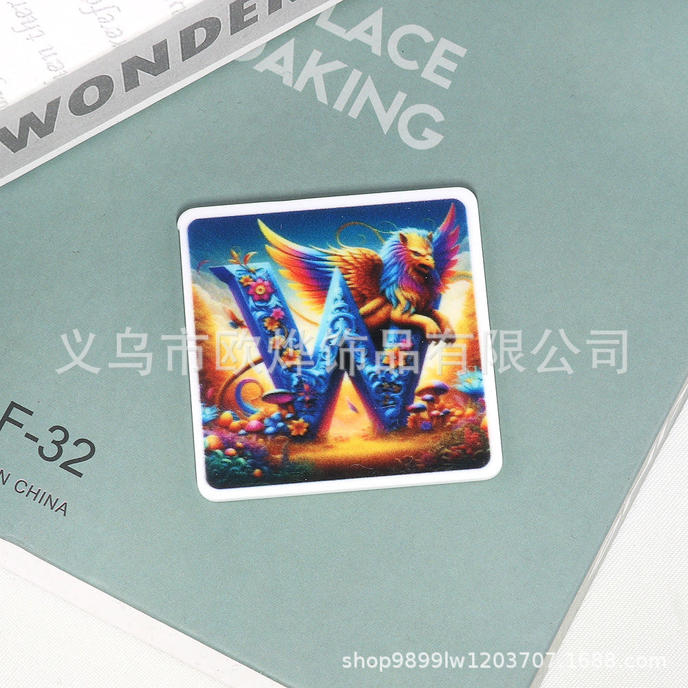 Wholesale 10pcs Cartoon Square Butterfly Personalized Bag FlatBack