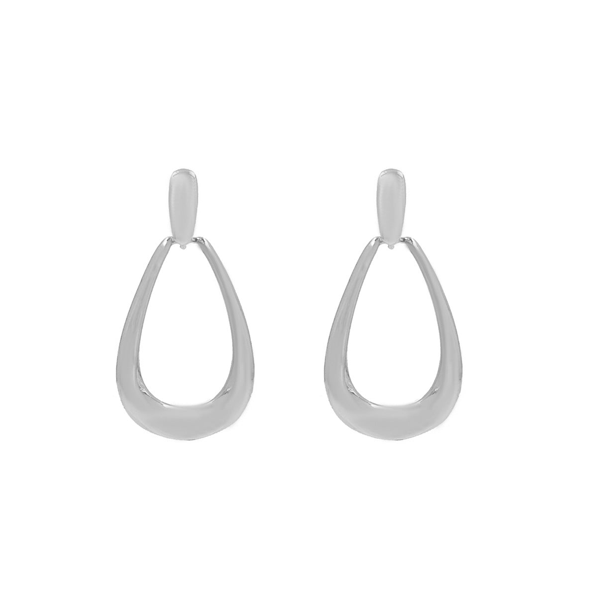 Wholesale Silver Needle Oval Earrings Water Drop Earrings for Women
