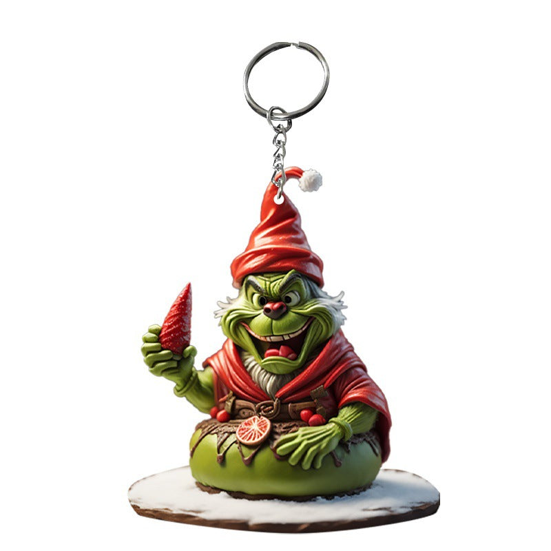 Wholesale Christmas Cake Gift Acrylic Keychain