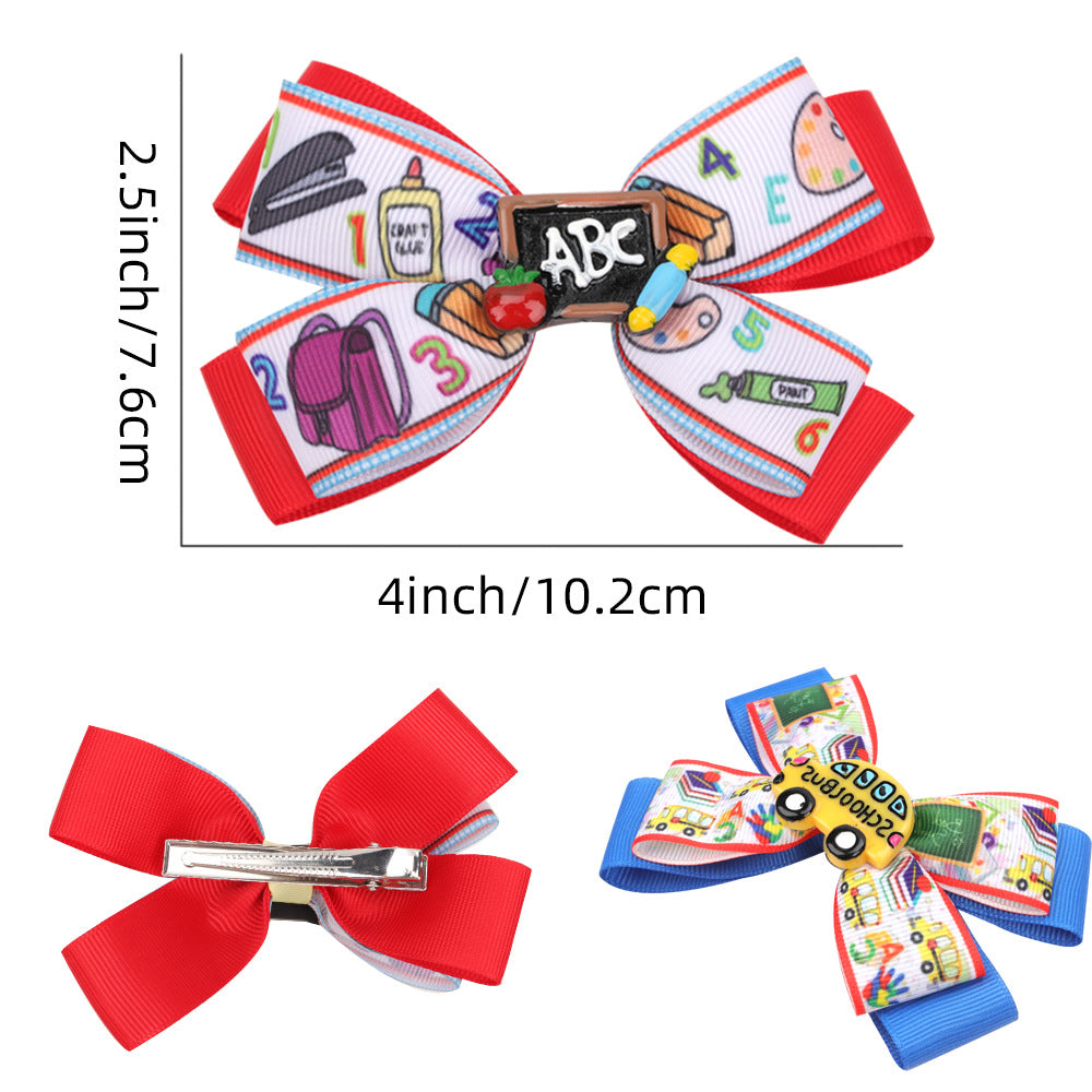 Wholesale Fabric Kids Bow Hair Clips