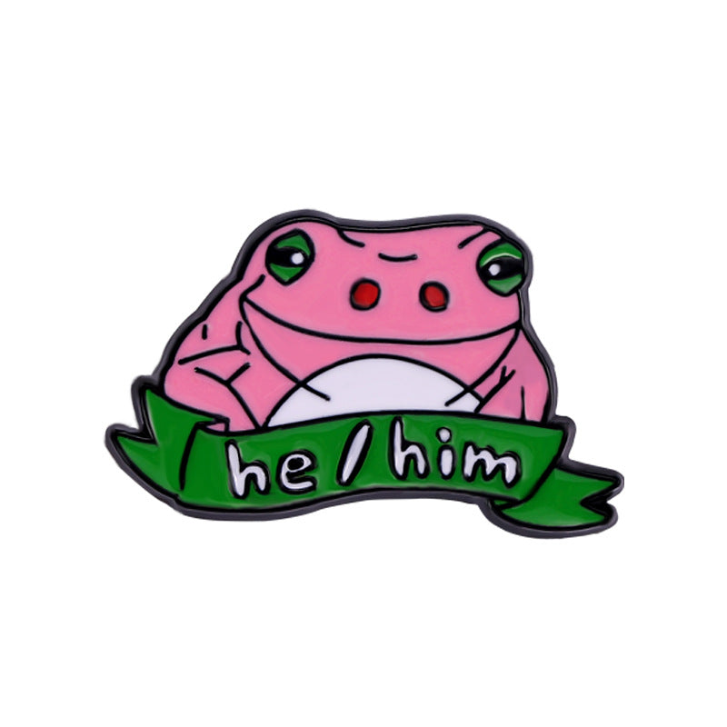 Wholesale Alloy Cartoon Cute Black Cat Duck LGBT Rainbow Brooch