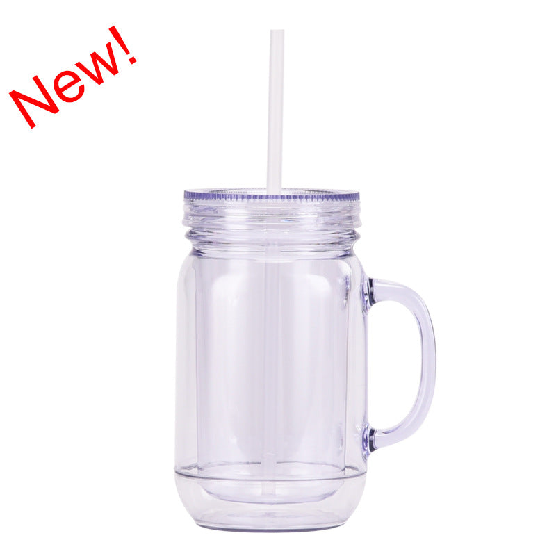 Wholesale solid color plastic cock cup with handle