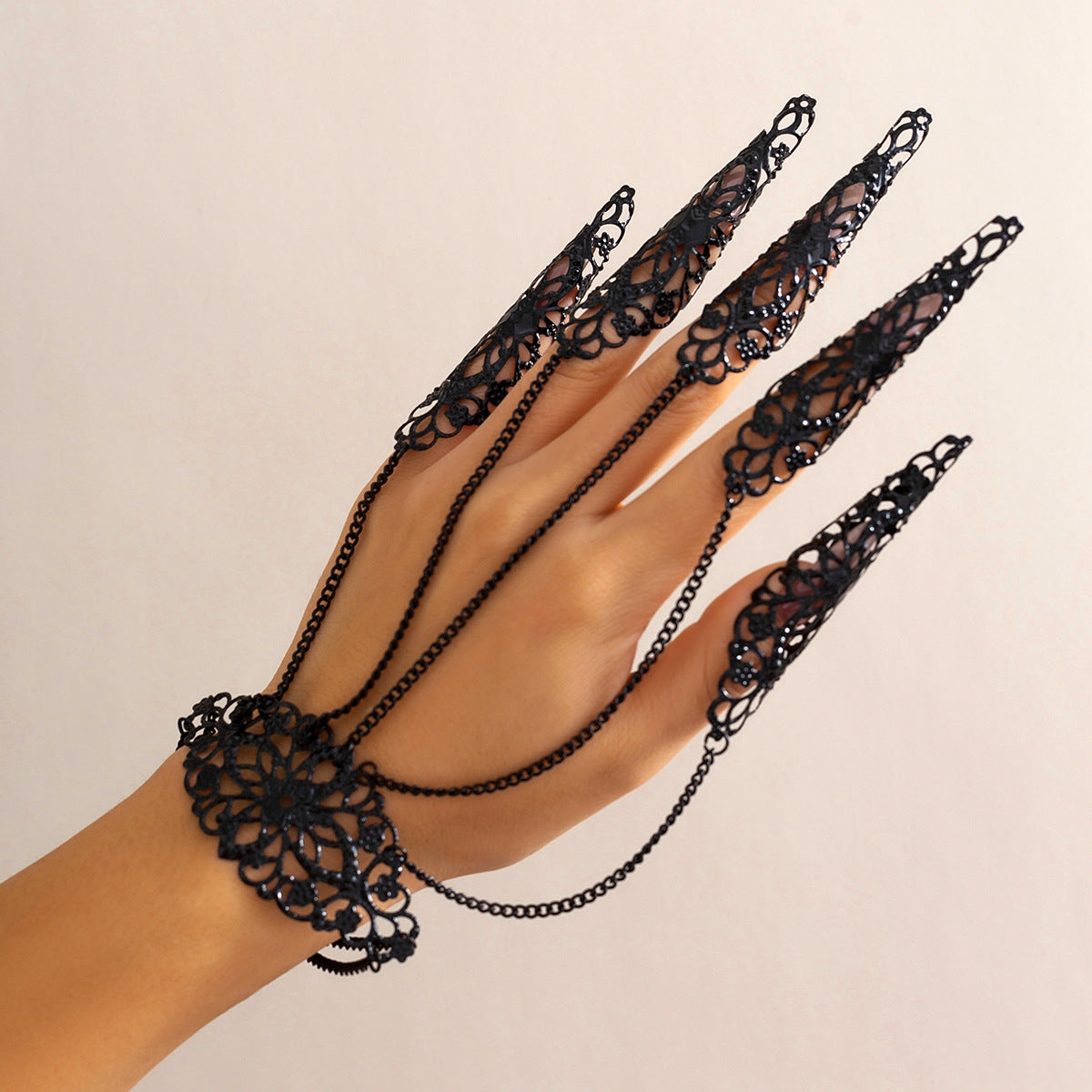 Wholesale Gothic  mitten tapered tassel nail bracelet