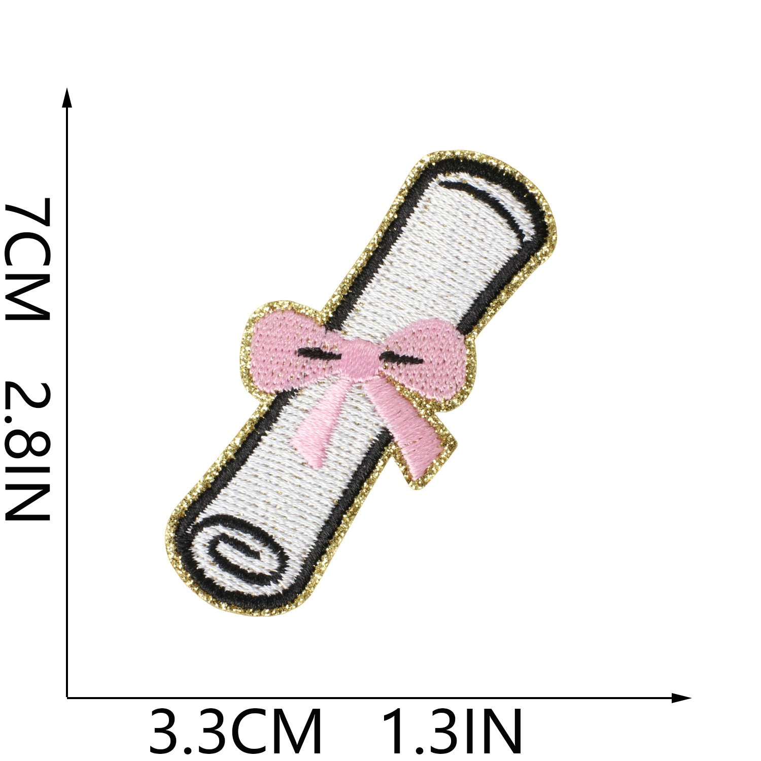 Wholesale Graduation Embroidered Patch Top Honors Future Promise Iron On Applique For Student Clothing DIY Fashion Accessory