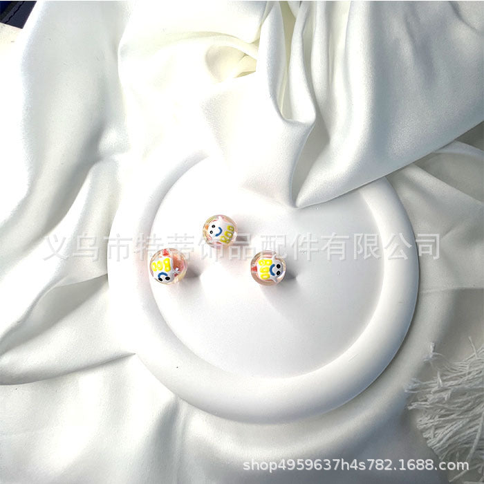 Cuentas de perlas de goteo de aceite hueco de 10 piezas al por mayor