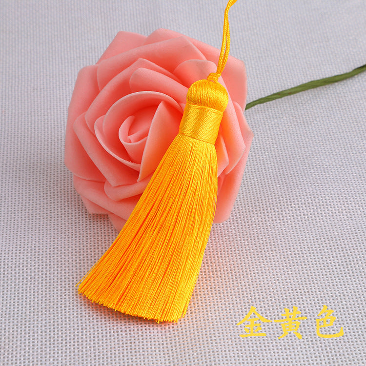 Wholesale 8CM Short Fat Vertical Ice Silk Small Tassel Hanging Ear Pendant