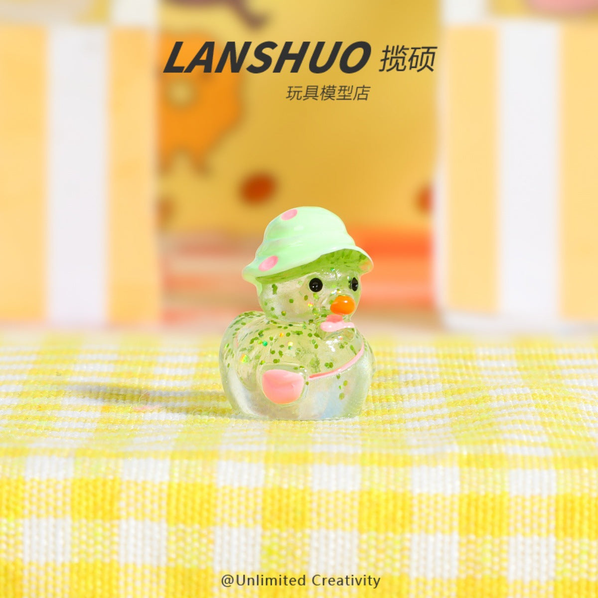 Wholesale cute 3D exquisite glitter hat backpack duck decoration