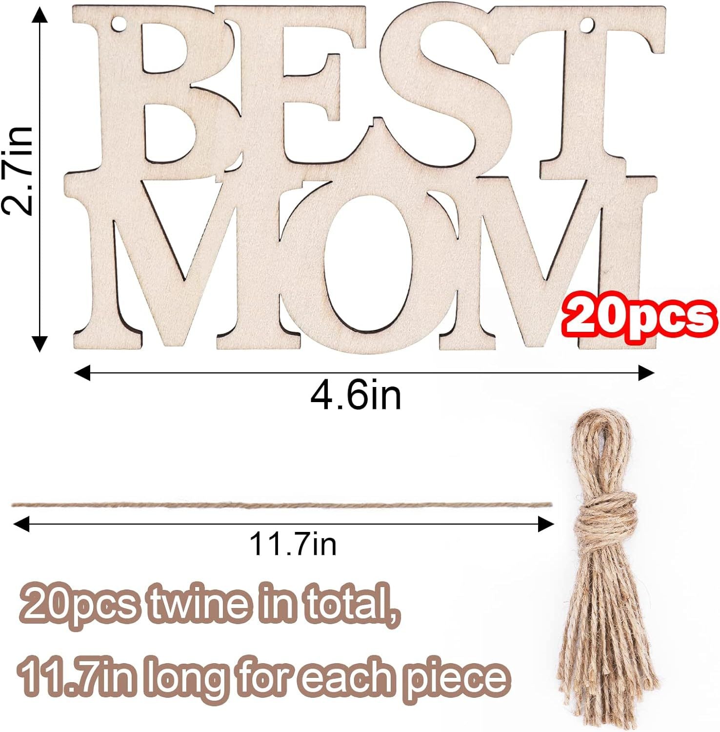 Wholesale of Mother's Day Wooden Pendants
