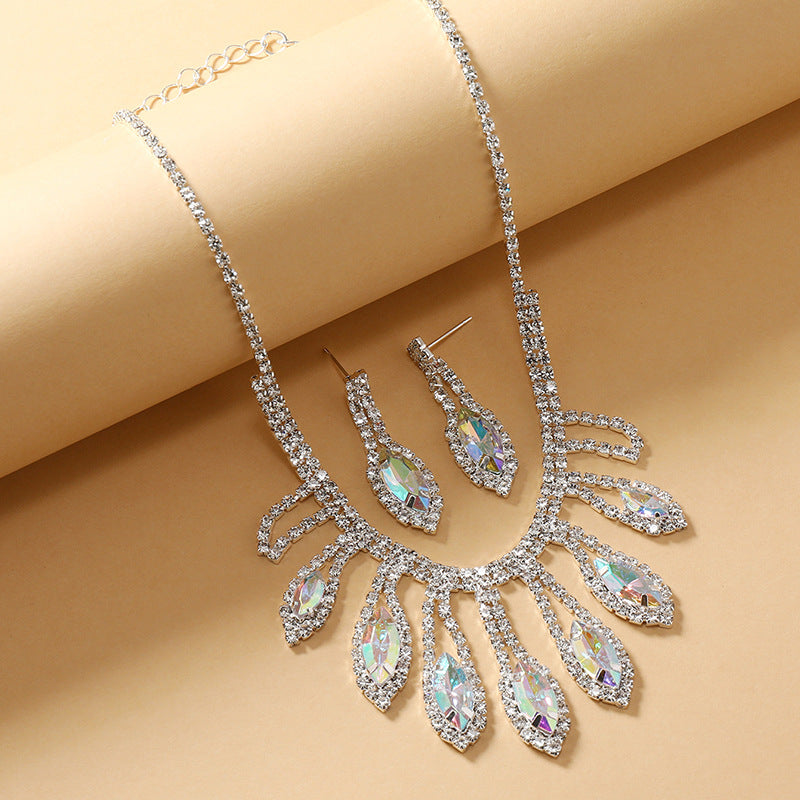 Wholesale Princess style crystal full diamond necklace