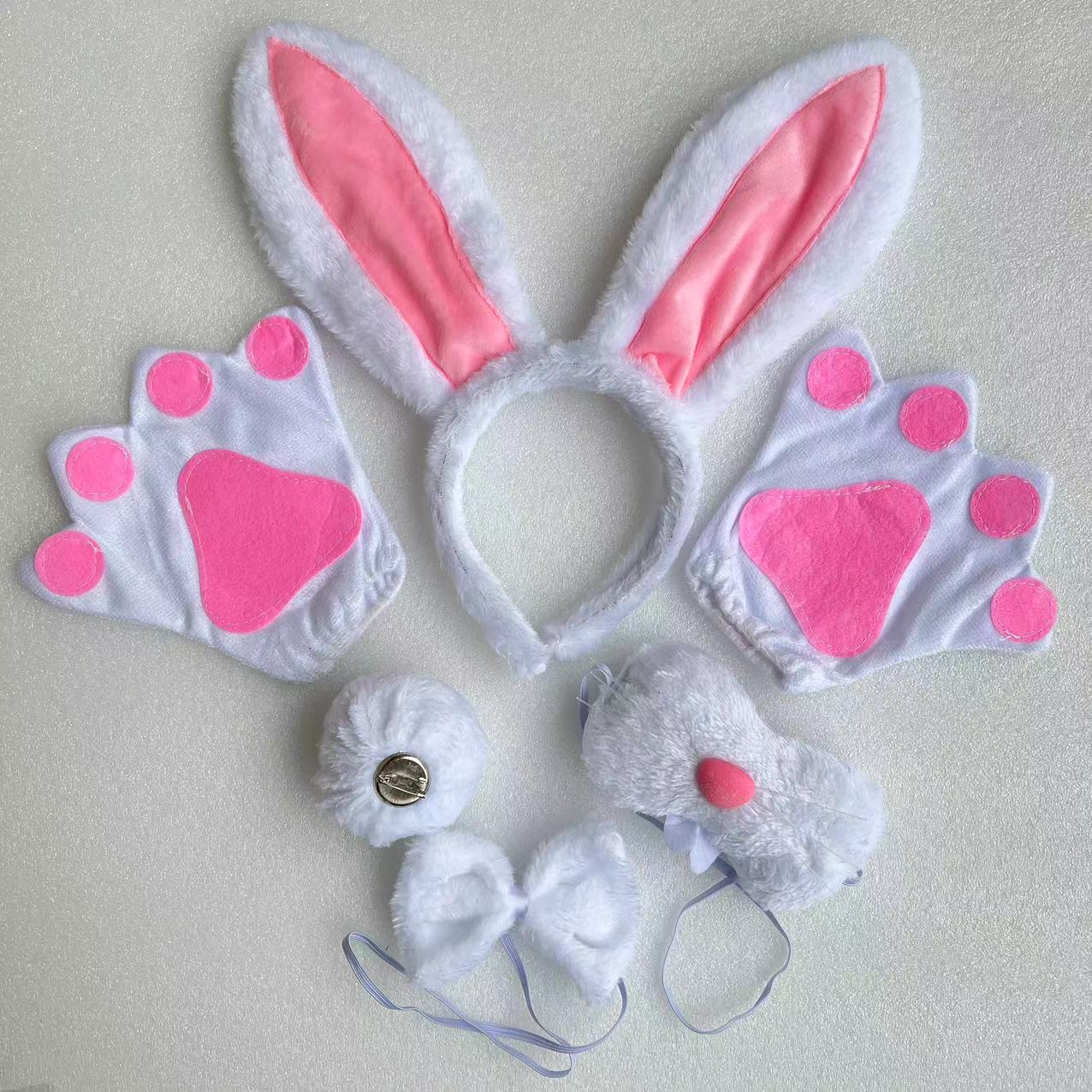 Wholesale Easter Rabbit Ears Cute White Rabbit Nose Headband